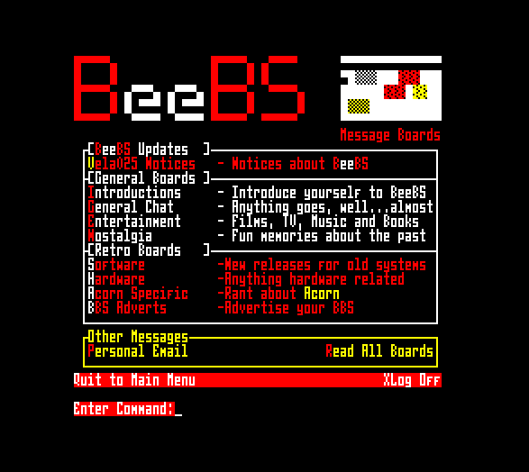 Example of Aterm Screen BeeBS ANSI