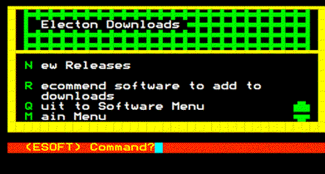Electron Software Menu