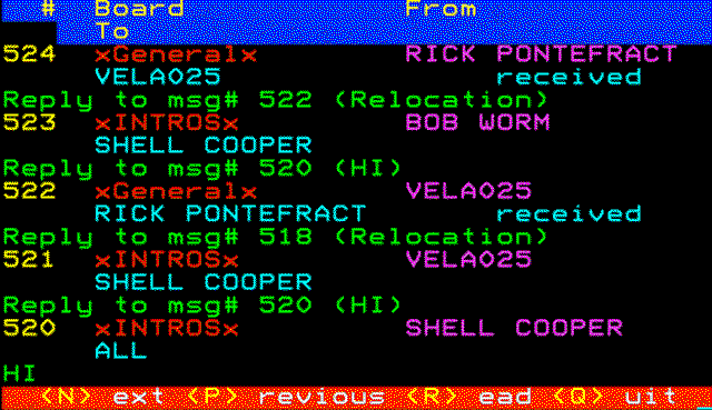 Indexed Messages Screenshot